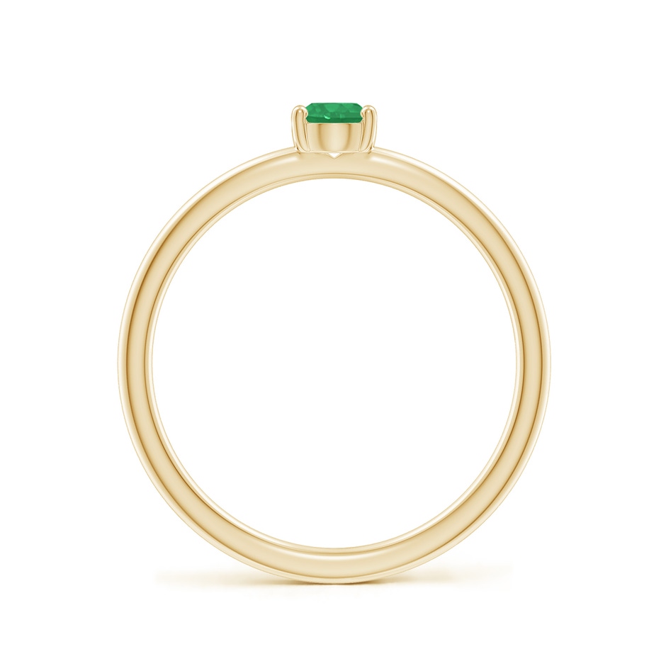 5x4mm A Classic Solitaire Oval Emerald Promise Ring in Yellow Gold side 199