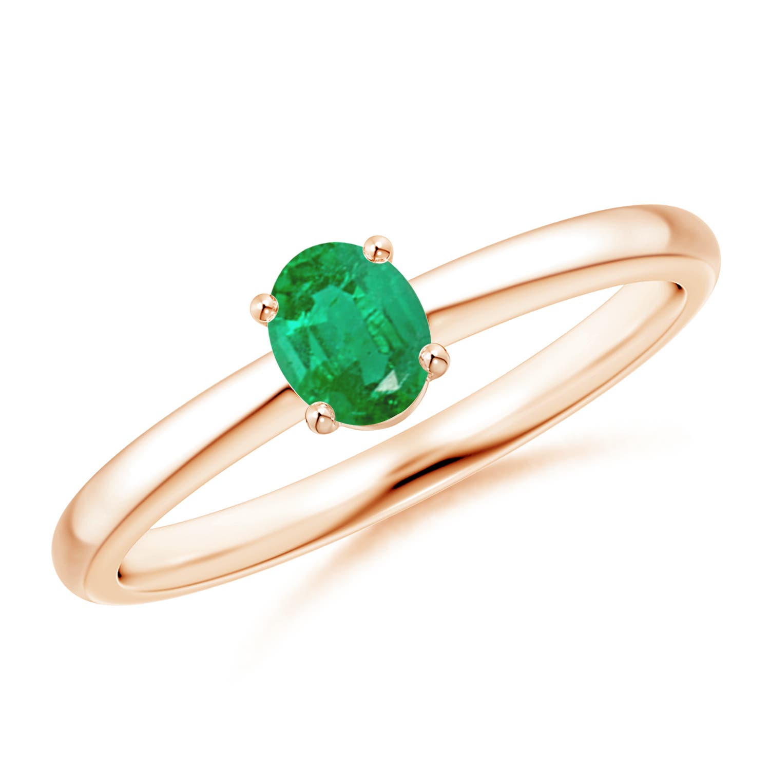 AA - Emerald / 0.3 CT / 14 KT Rose Gold