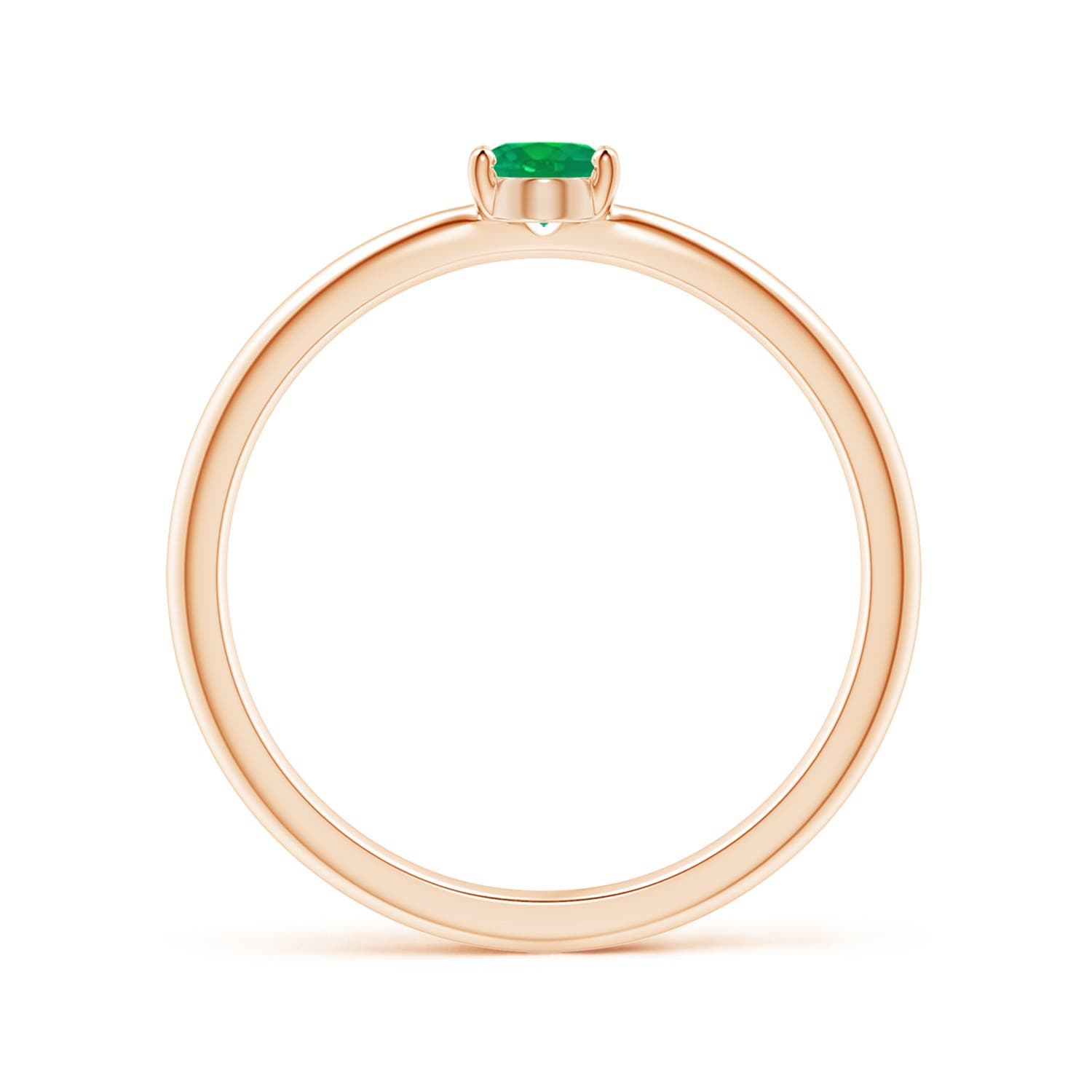 AA - Emerald / 0.3 CT / 14 KT Rose Gold