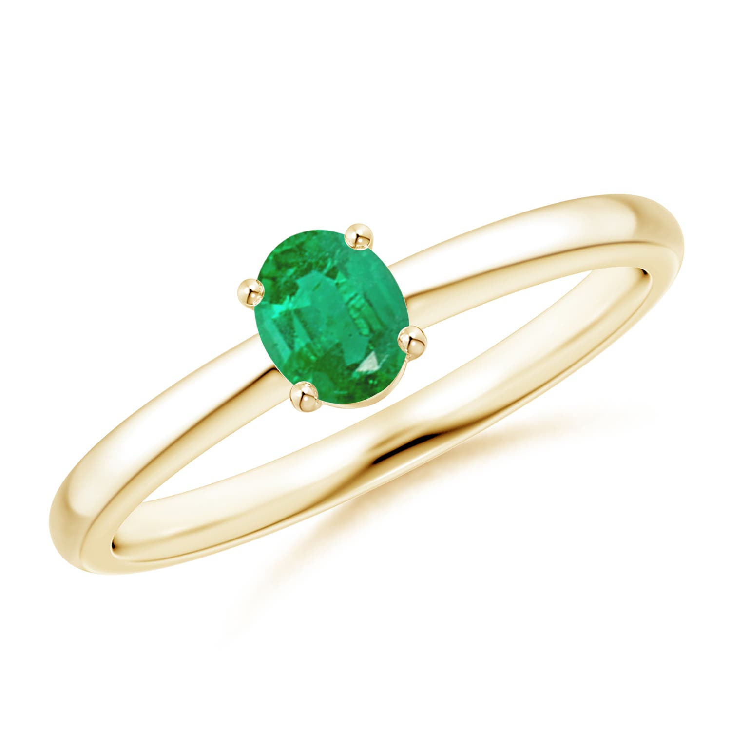 AA - Emerald / 0.3 CT / 14 KT Yellow Gold