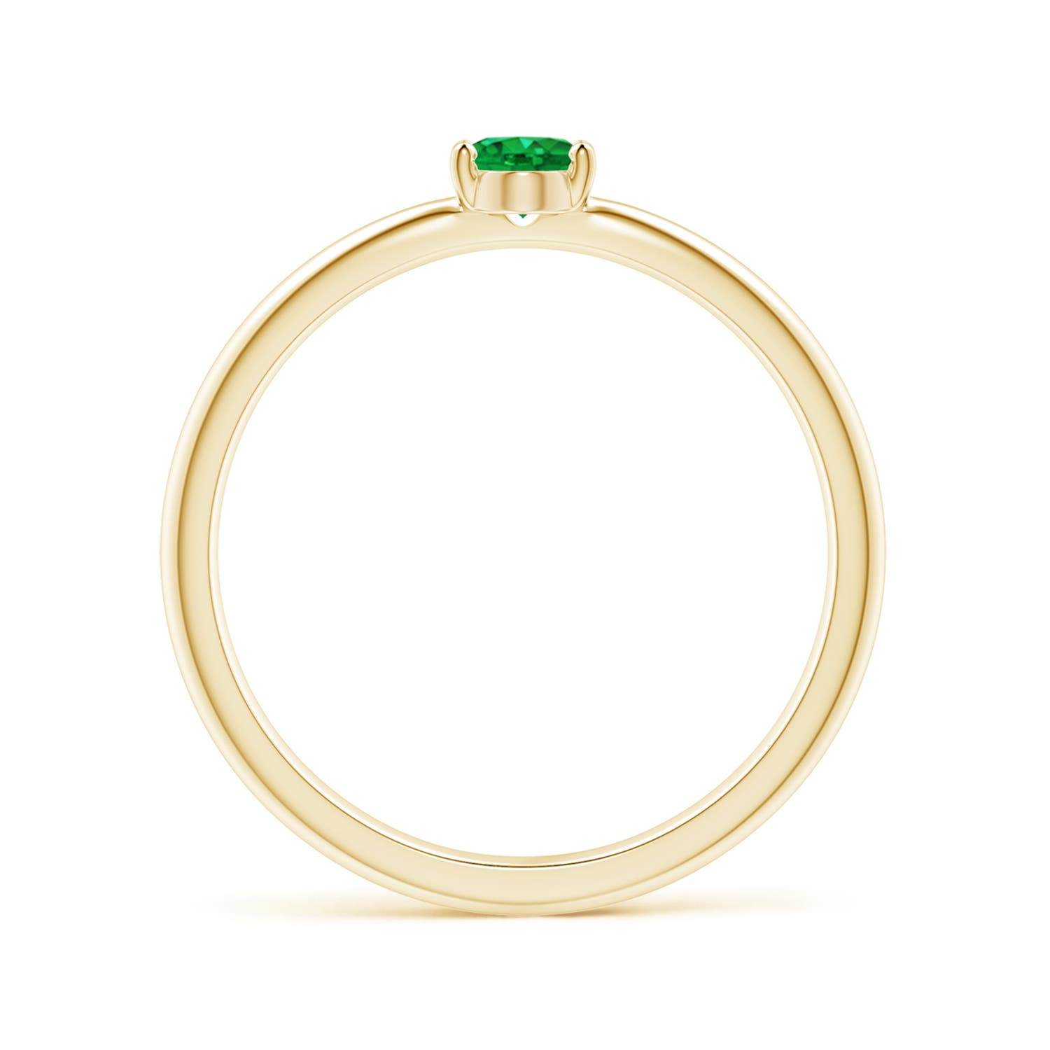 AAA - Emerald / 0.3 CT / 14 KT Yellow Gold