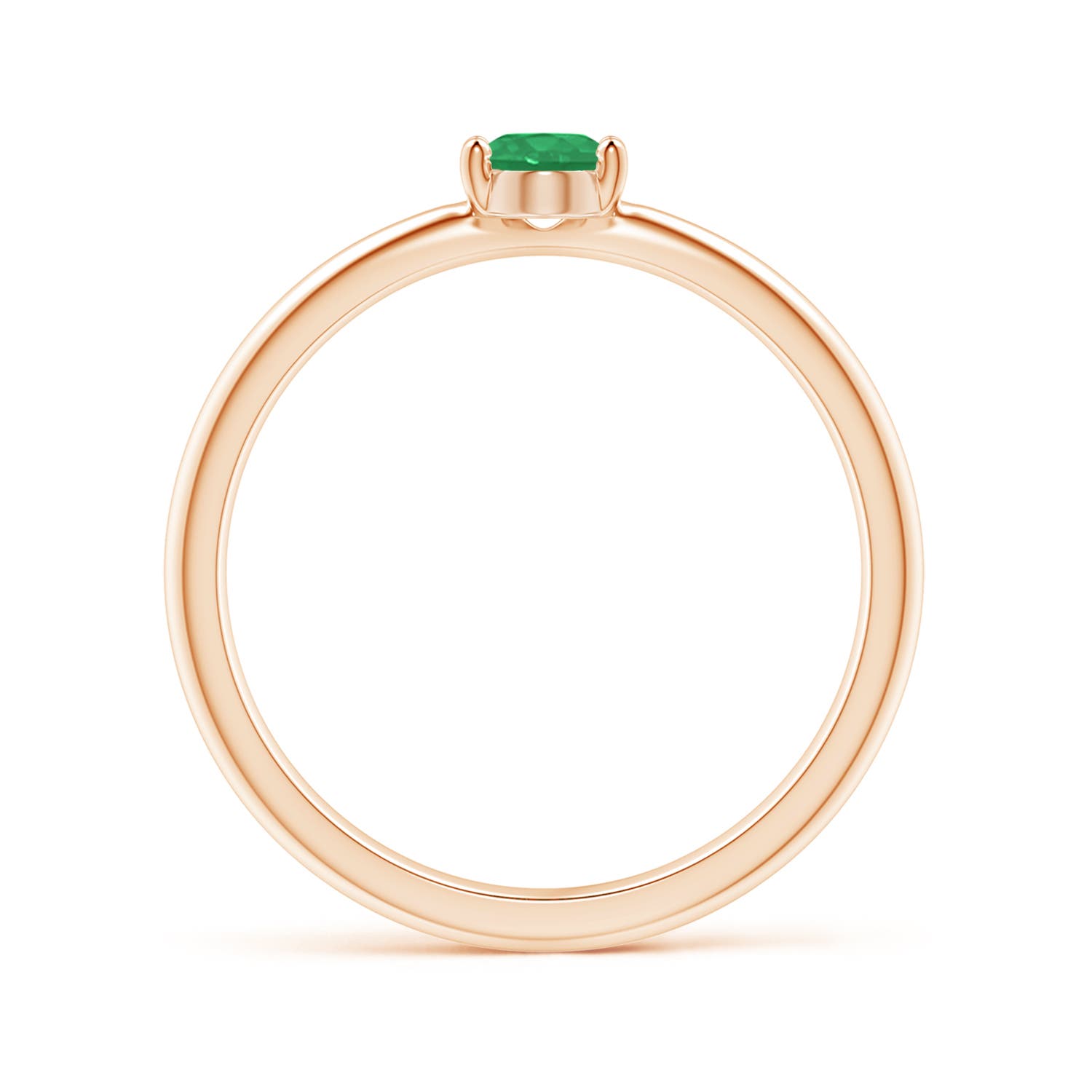 A - Emerald / 0.4 CT / 14 KT Rose Gold