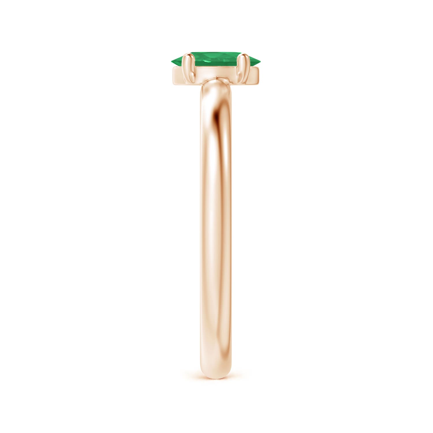 A - Emerald / 0.4 CT / 14 KT Rose Gold