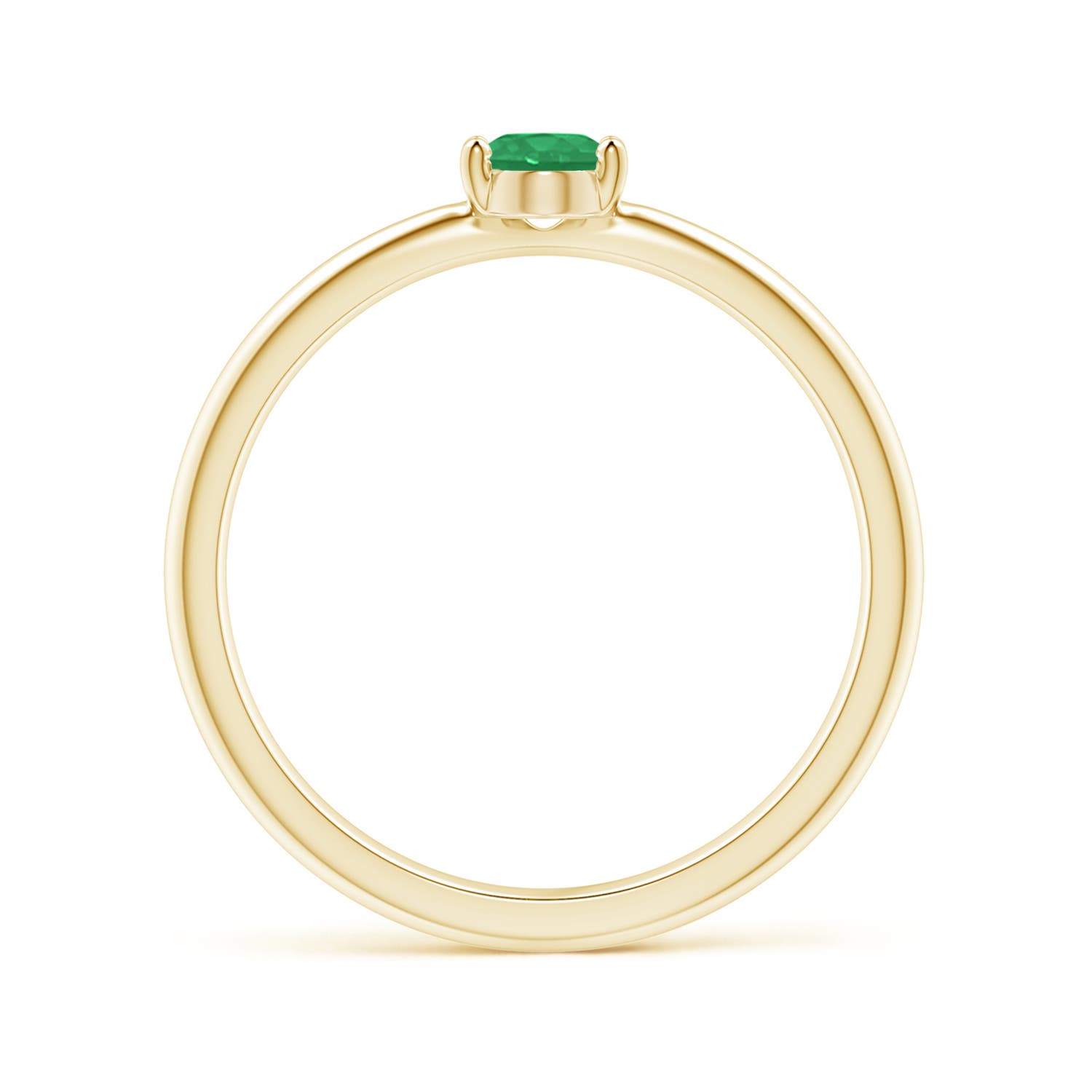 A - Emerald / 0.4 CT / 14 KT Yellow Gold