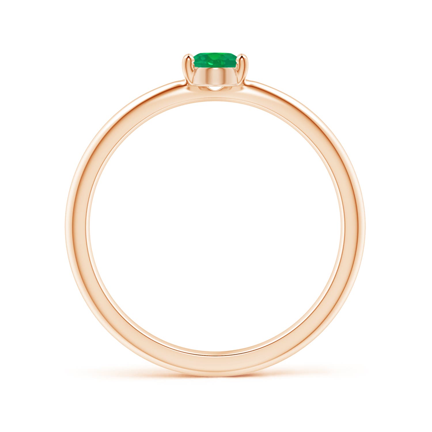 AA - Emerald / 0.4 CT / 14 KT Rose Gold