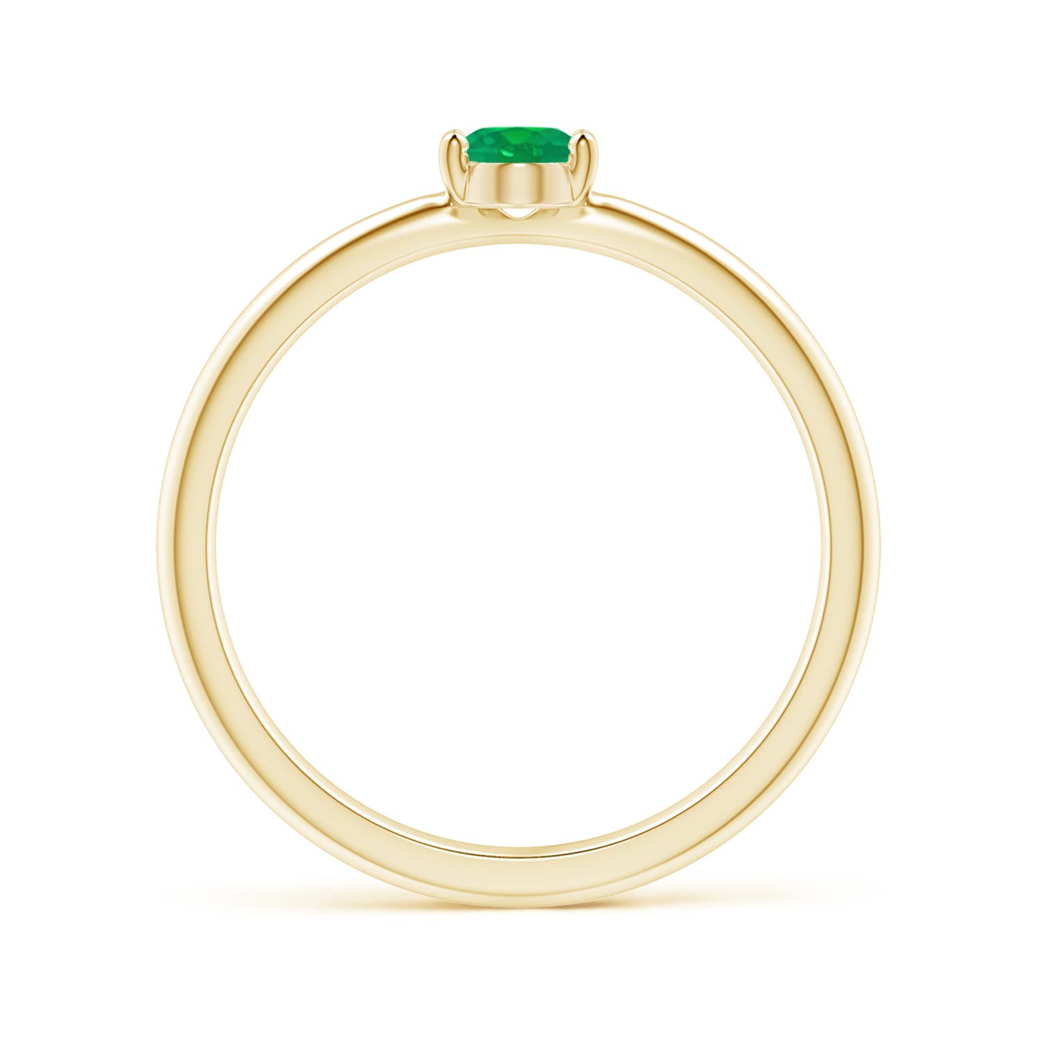 AA - Emerald / 0.4 CT / 14 KT Yellow Gold