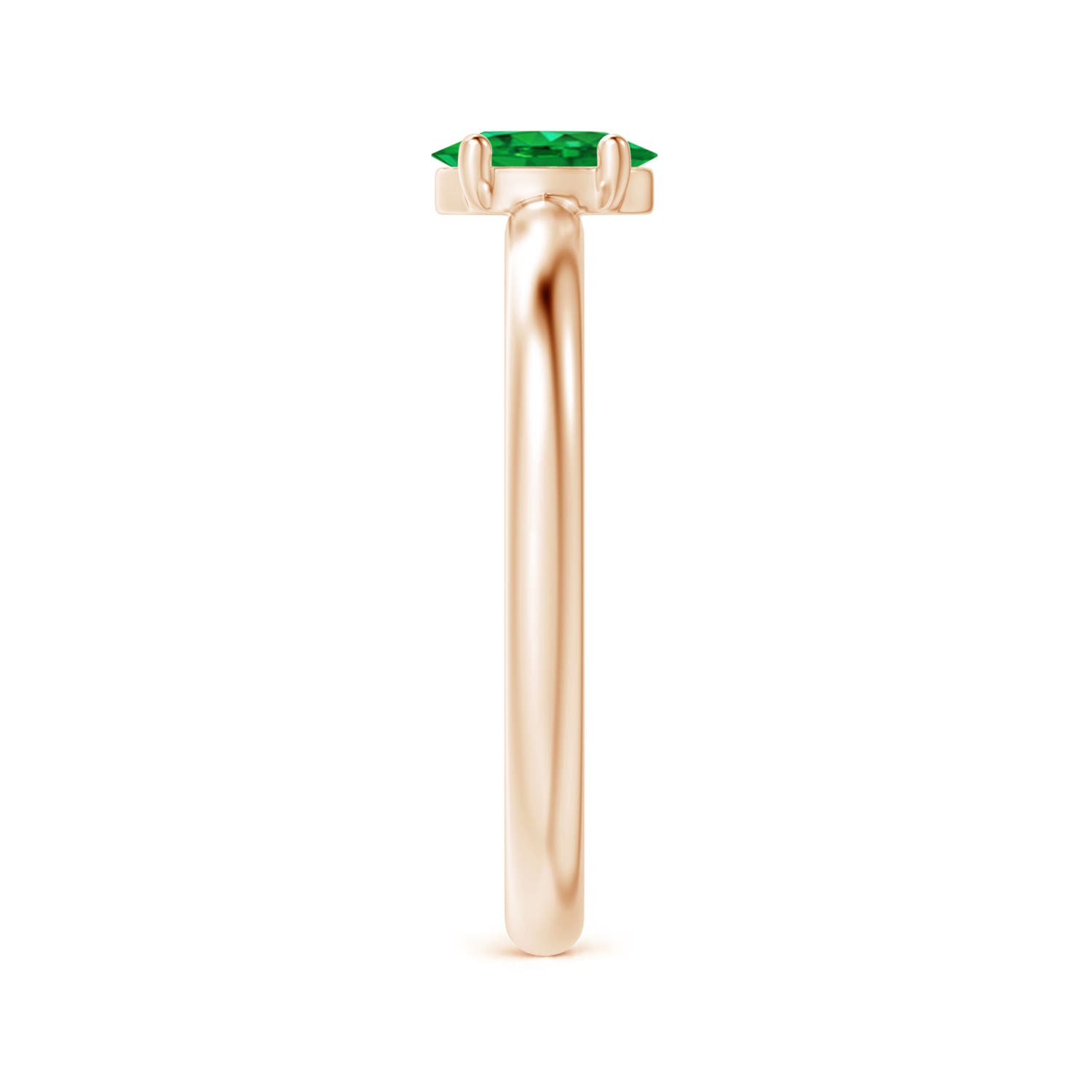 AAA - Emerald / 0.4 CT / 14 KT Rose Gold