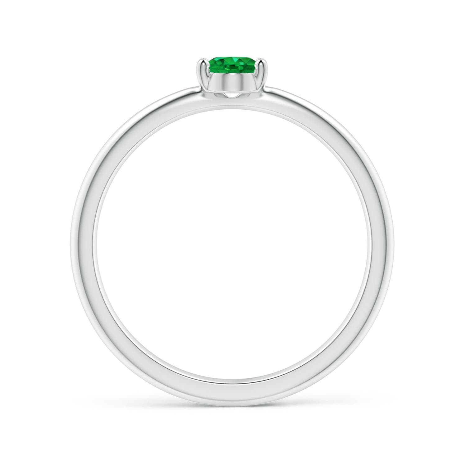 AAA - Emerald / 0.4 CT / 14 KT White Gold