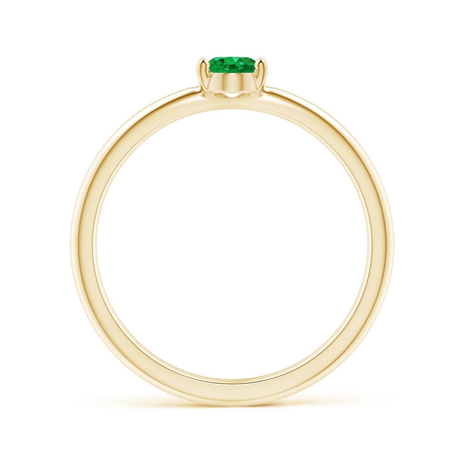 AAA - Emerald / 0.4 CT / 14 KT Yellow Gold