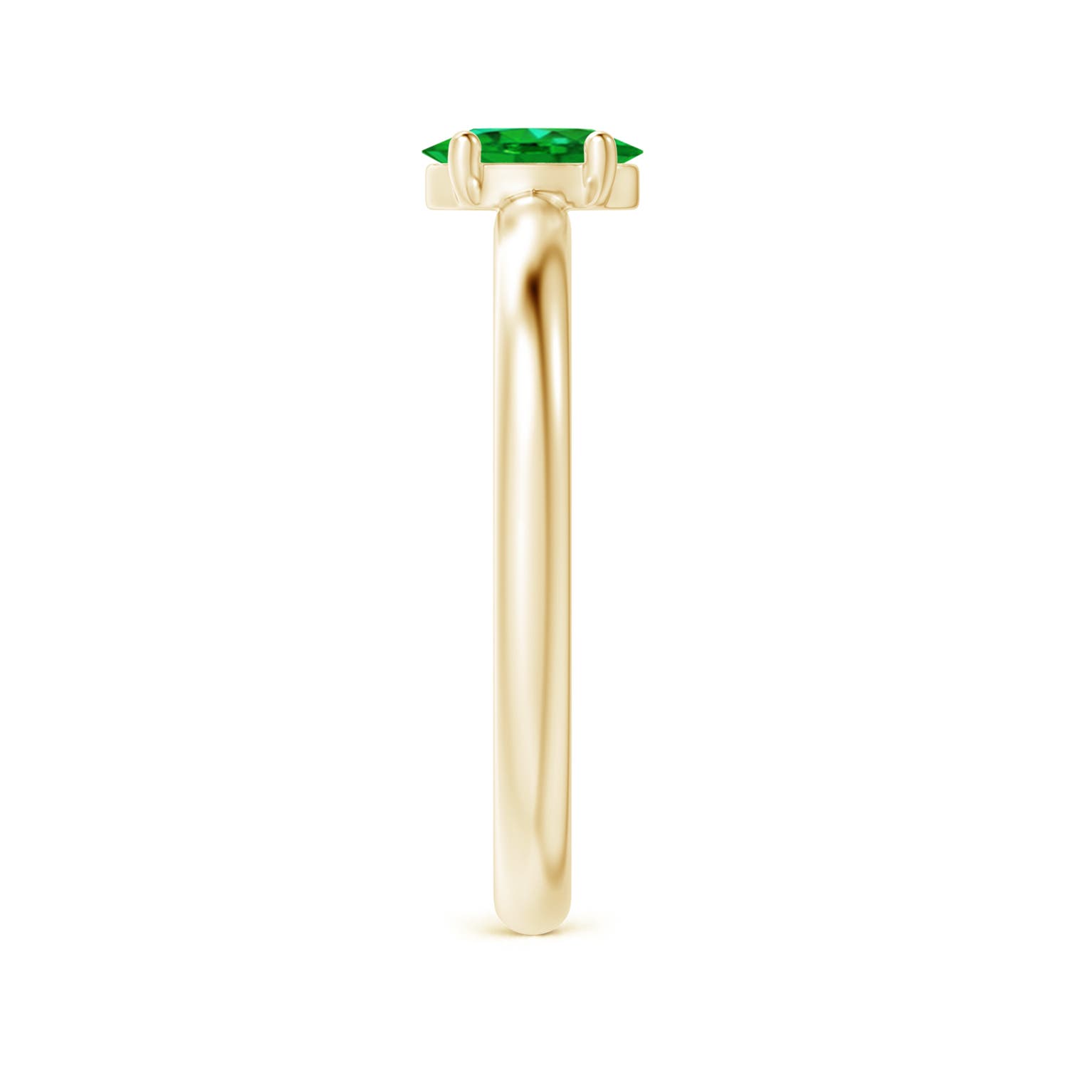 Premium - Lab-Grown Emerald / 0.4 CT / 14 KT Yellow Gold