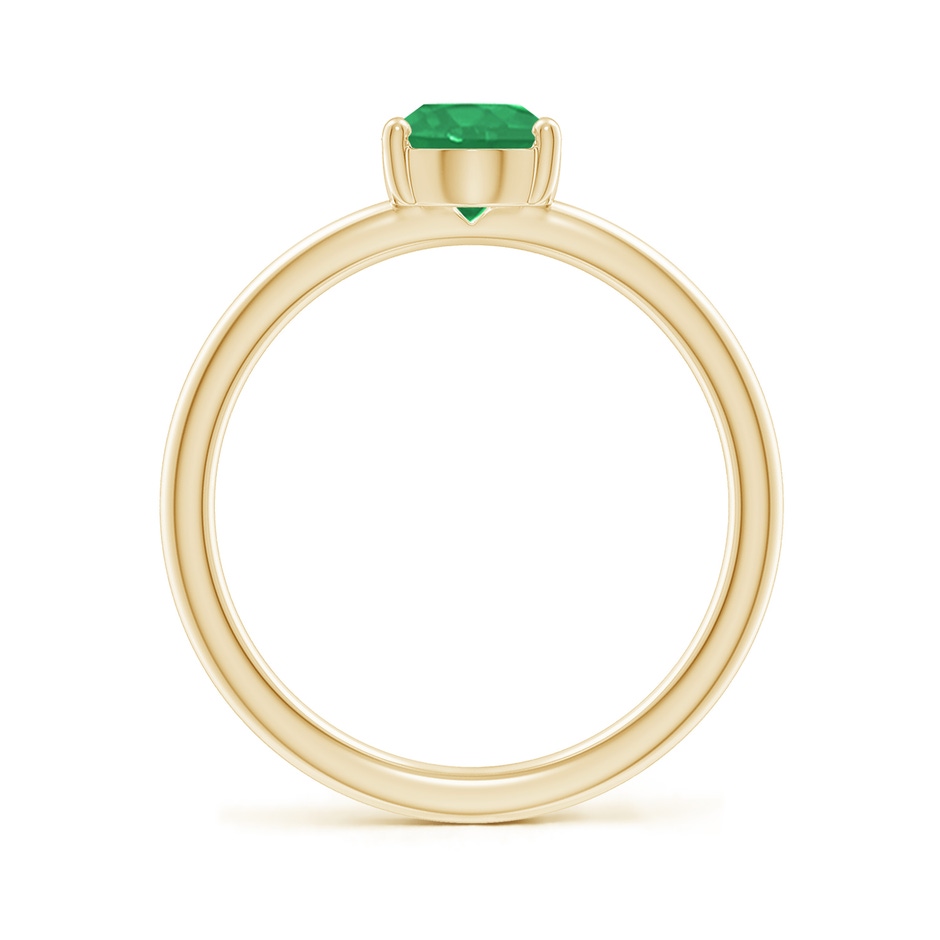 8x6mm A Classic Solitaire Oval Emerald Promise Ring in 18K Yellow Gold side 199