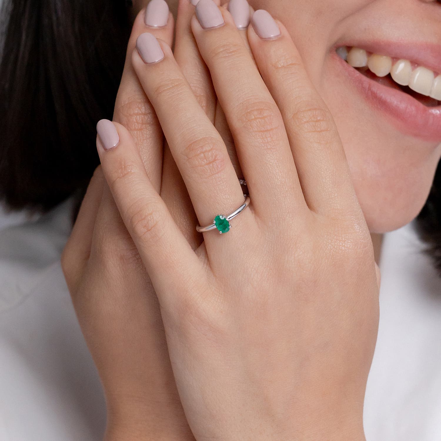 アクセサリー EMERALD 1.50 ct. t.w. Emerald Jewelry Set with White Topaz: Earrings