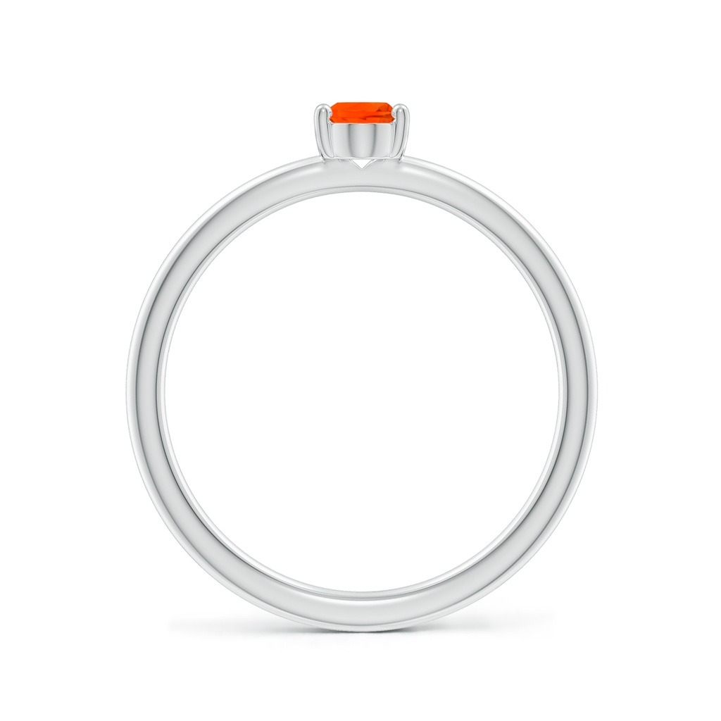 6x4mm AAA Classic Solitaire Oval Fire Opal Promise Ring in White Gold - side 199