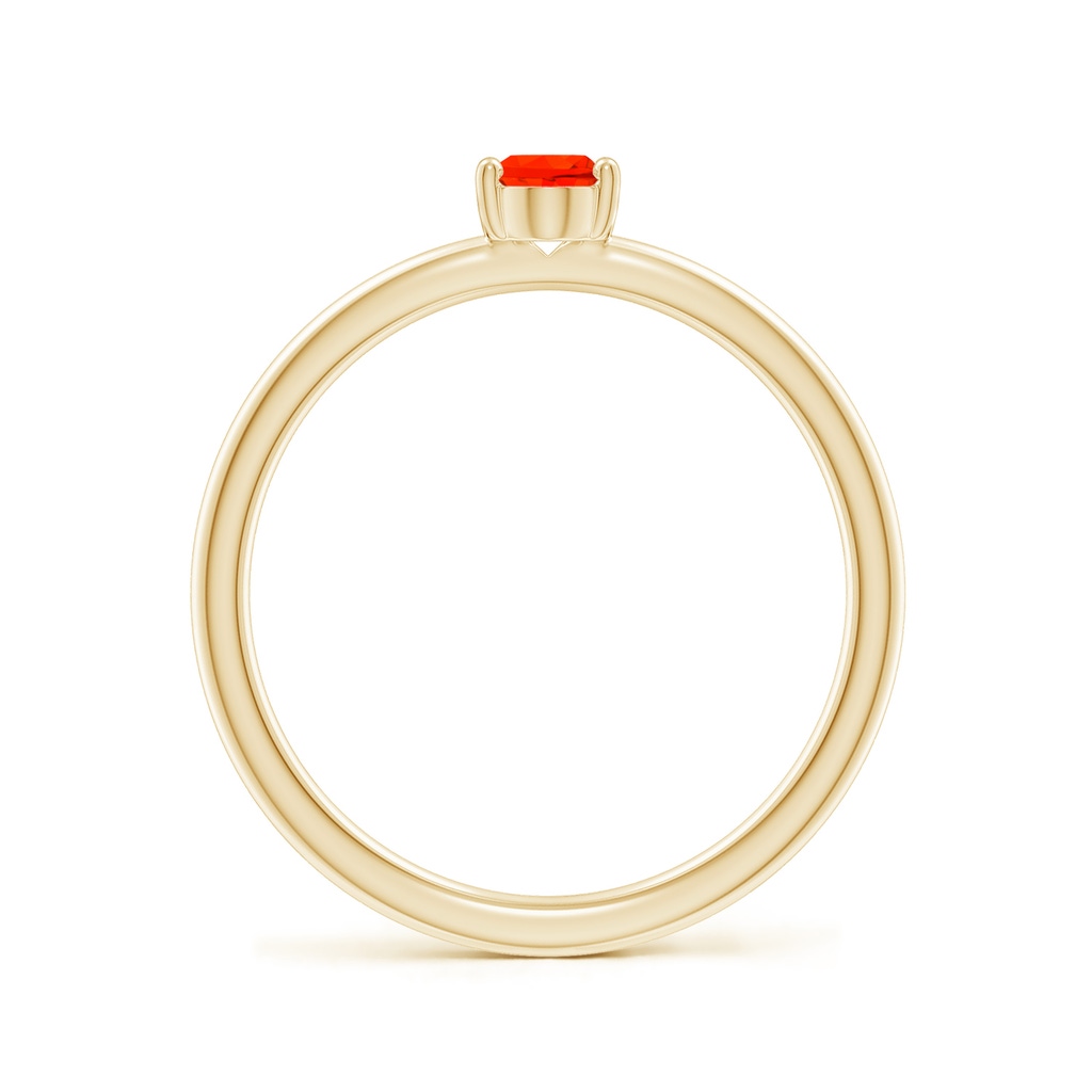 6x4mm AAAA Classic Solitaire Oval Fire Opal Promise Ring in 18K Yellow Gold - side 199