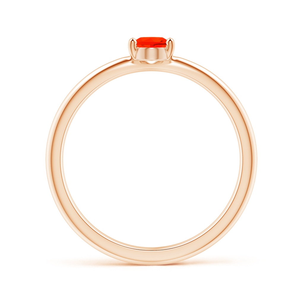 6x4mm AAAA Classic Solitaire Oval Fire Opal Promise Ring in Rose Gold - side_1