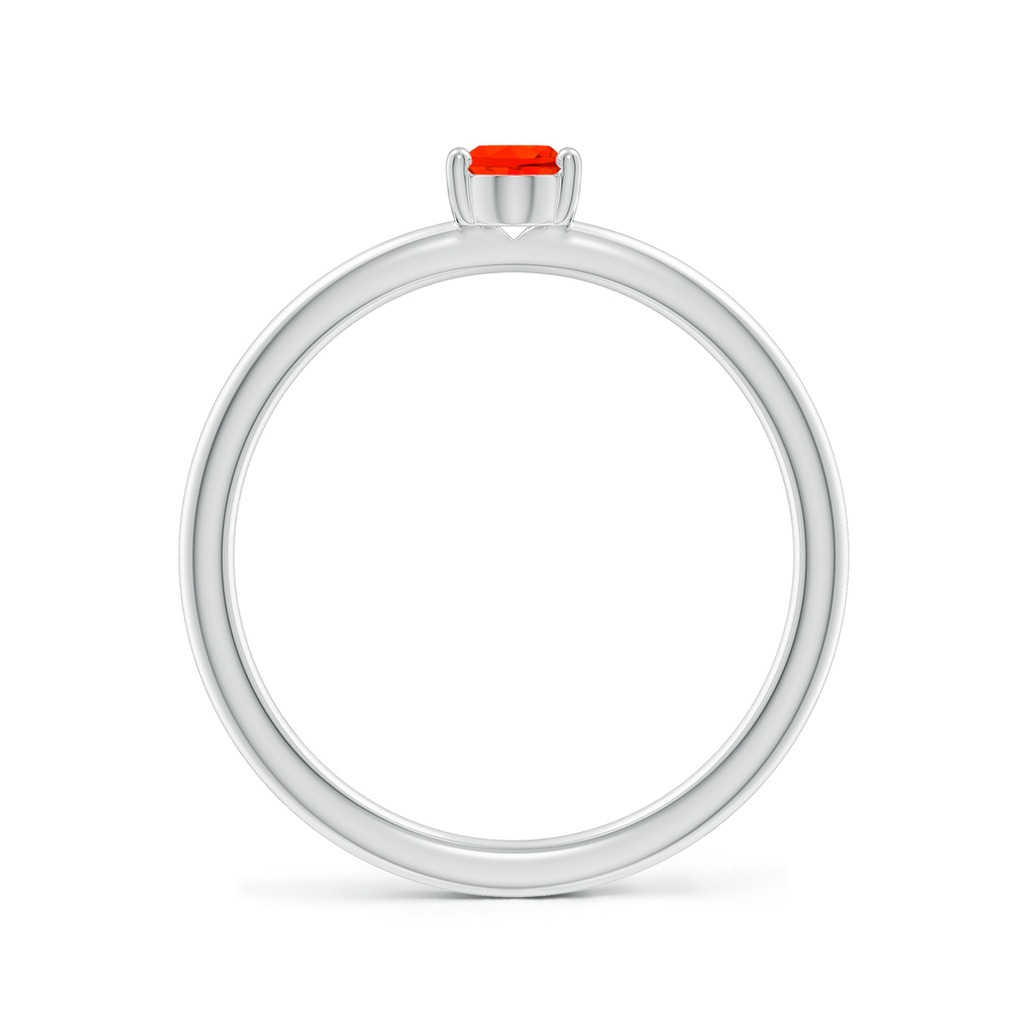 6x4mm AAAA Classic Solitaire Oval Fire Opal Promise Ring in S999 Silver - side 199