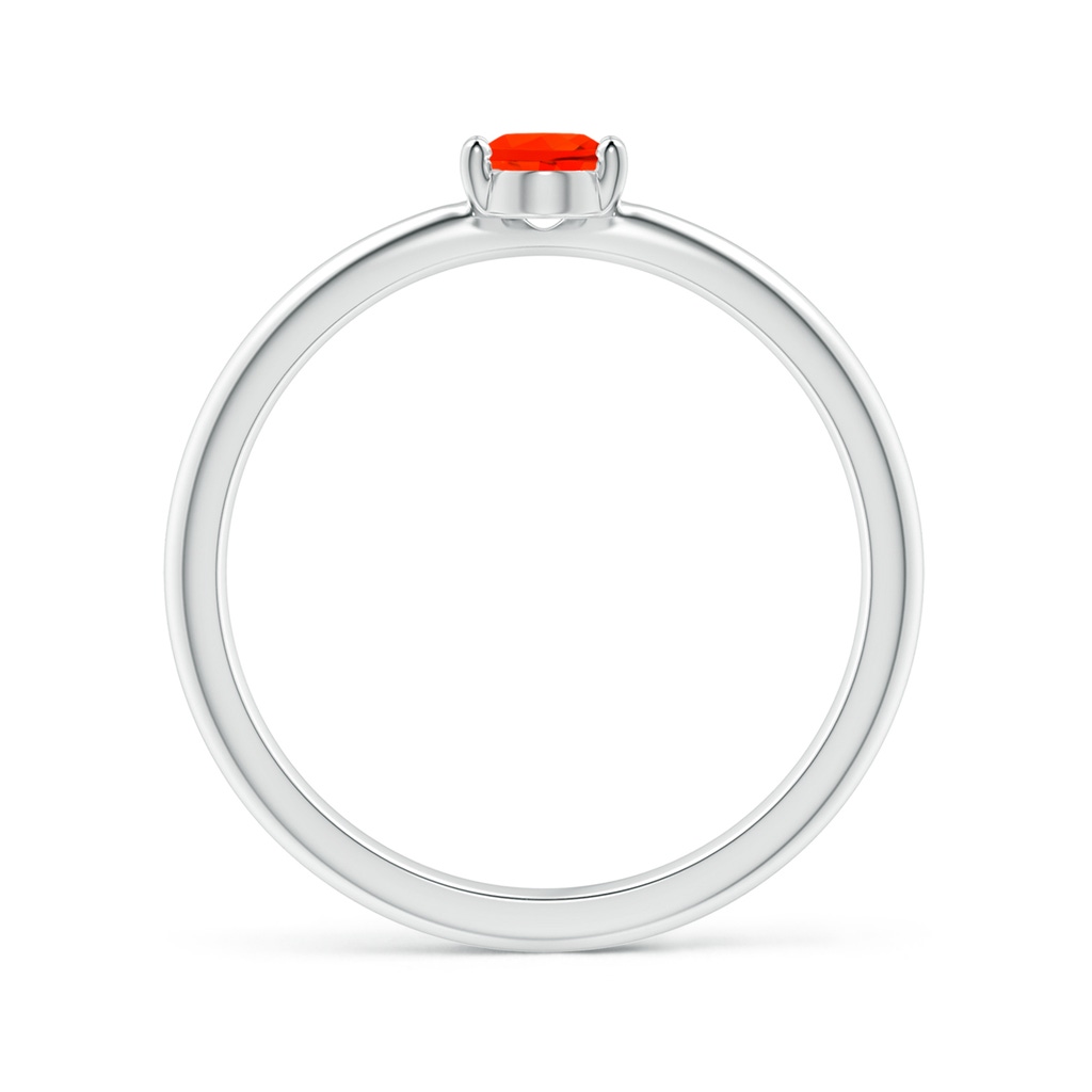 6x4mm AAAA Classic Solitaire Oval Fire Opal Promise Ring in White Gold - side_1