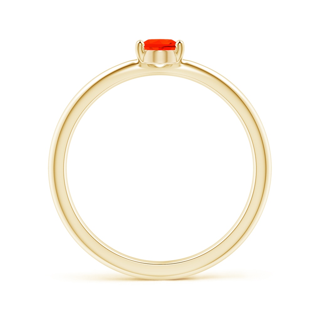 6x4mm AAAA Classic Solitaire Oval Fire Opal Promise Ring in Yellow Gold - side_1