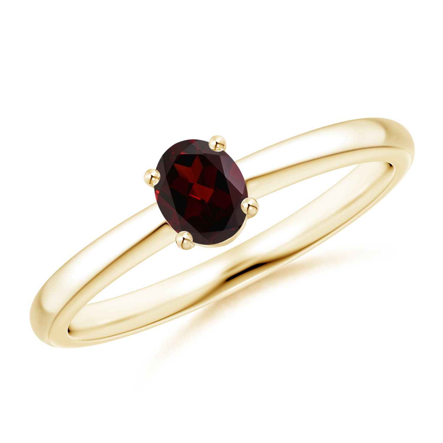 A - Garnet / 0.45 CT / 14 KT Yellow Gold