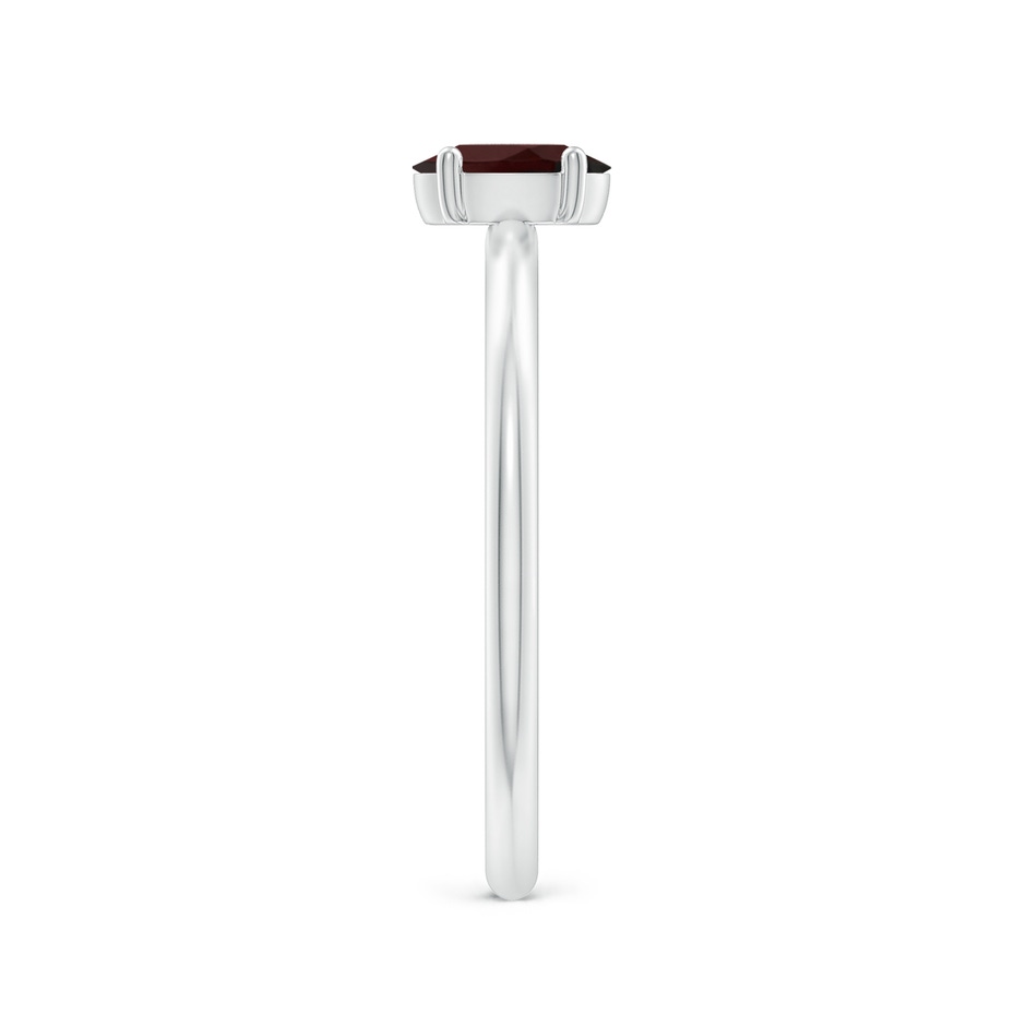 6x4mm A Classic Solitaire Oval Garnet Promise Ring in White Gold side 299