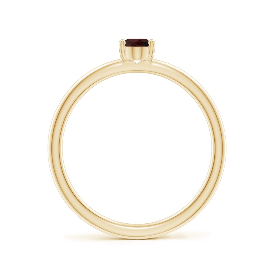 6x4mm A Classic Solitaire Oval Garnet Promise Ring in Yellow Gold side 199