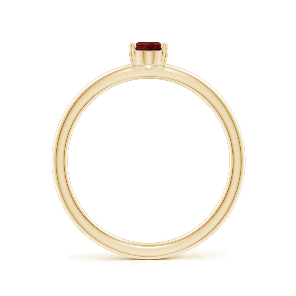 6x4mm AAAA Classic Solitaire Oval Garnet Promise Ring in 18K Yellow Gold side 199