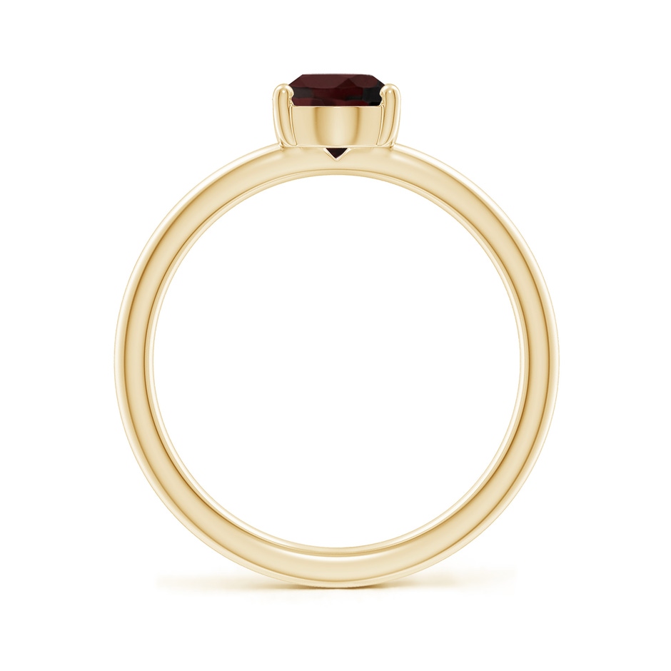 8x6mm A Classic Solitaire Oval Garnet Promise Ring in 18K Yellow Gold side 199