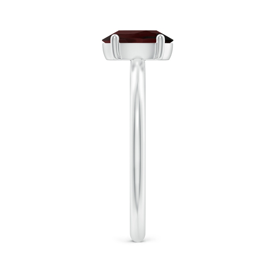 8x6mm A Classic Solitaire Oval Garnet Promise Ring in White Gold side 299