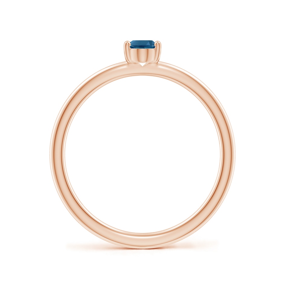 6x4mm AAA Classic Solitaire Oval London Blue Topaz Promise Ring in Rose Gold side 199