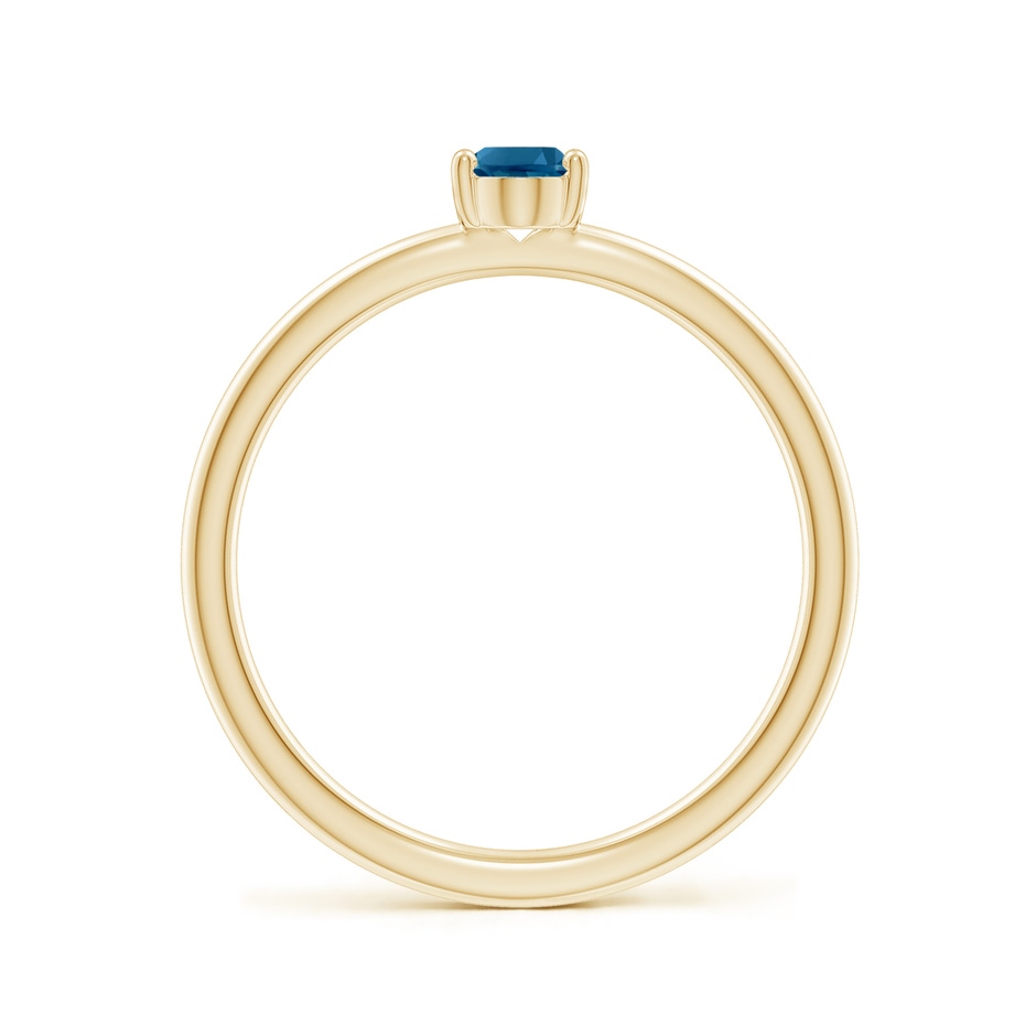 6x4mm AAAA Classic Solitaire Oval London Blue Topaz Promise Ring in Yellow Gold side 199