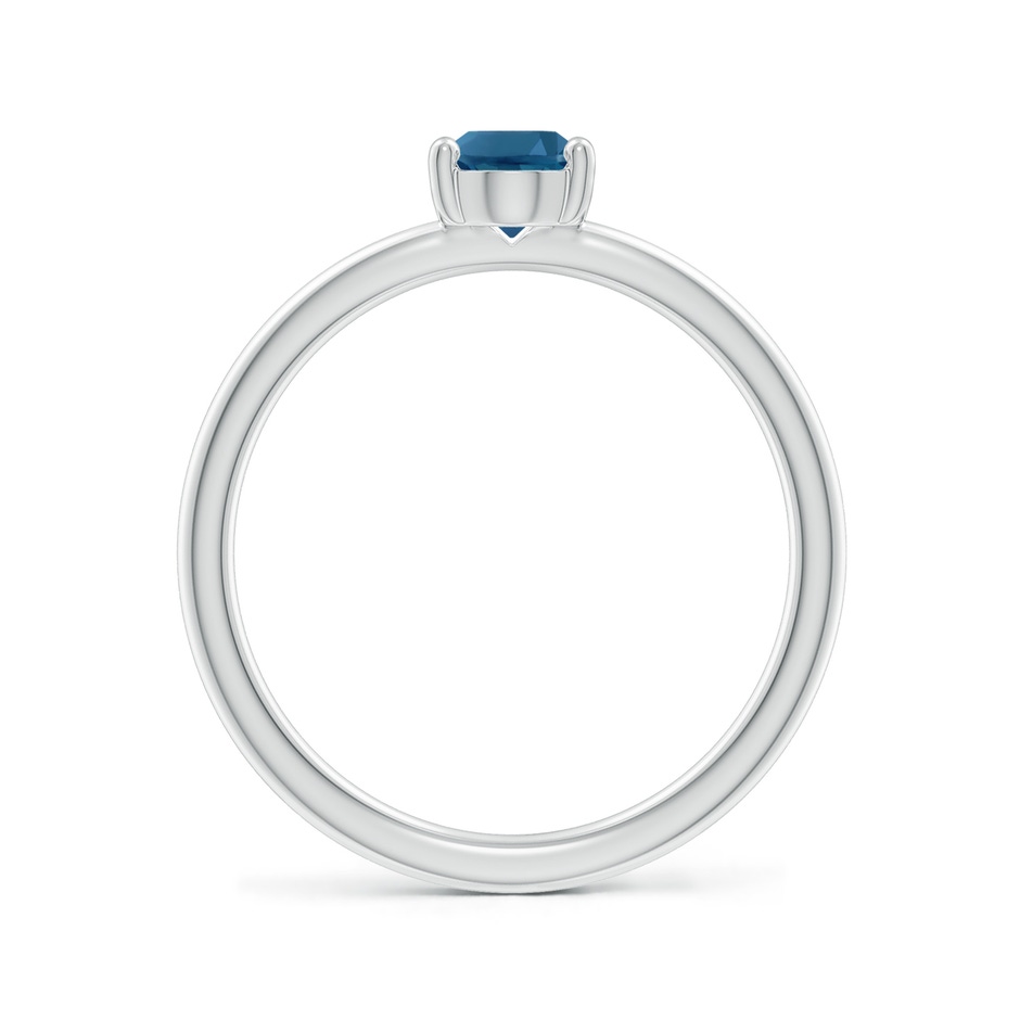 7x5mm AAA Classic Solitaire Oval London Blue Topaz Promise Ring in White Gold side 199