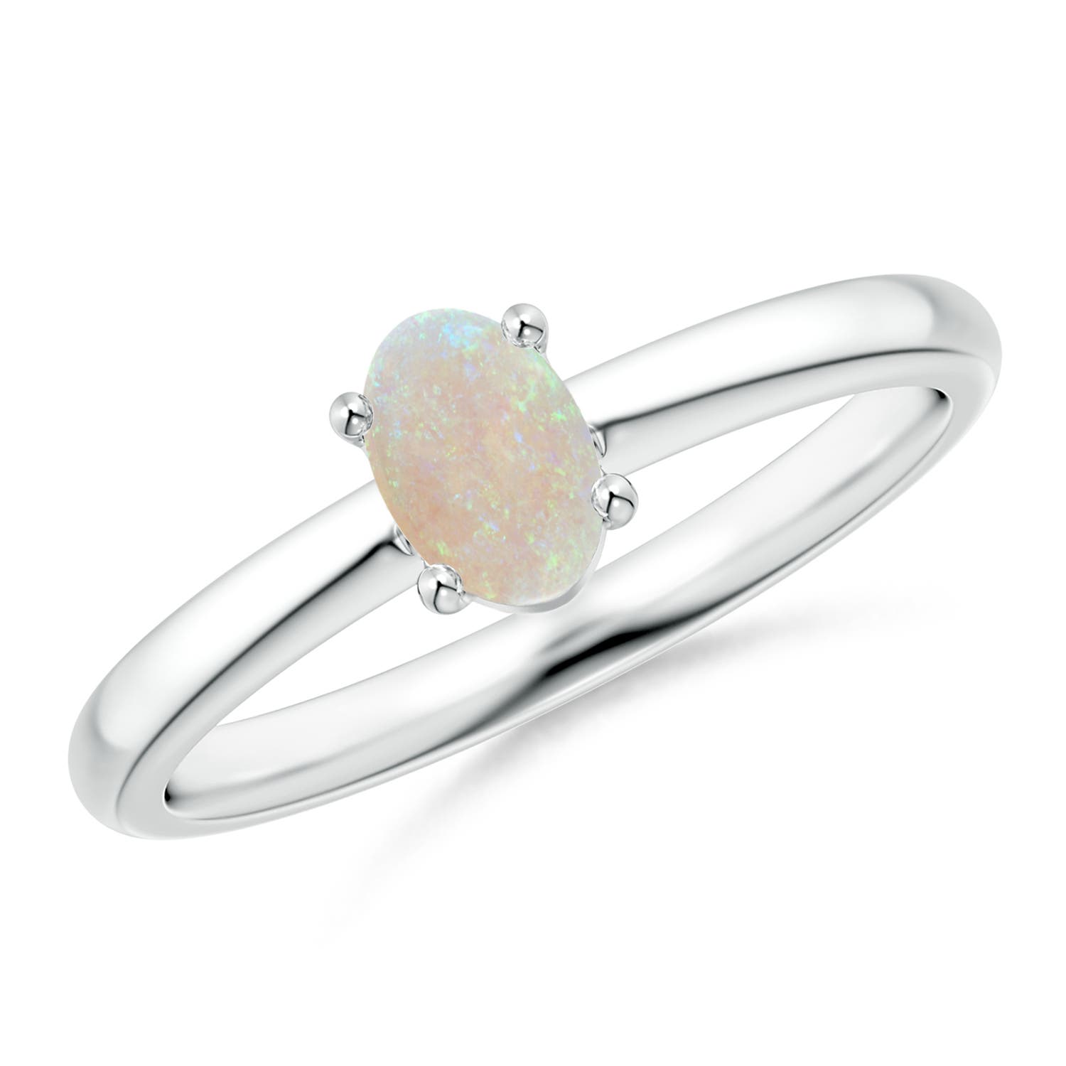 AA - Opal / 0.28 CT / 14 KT White Gold