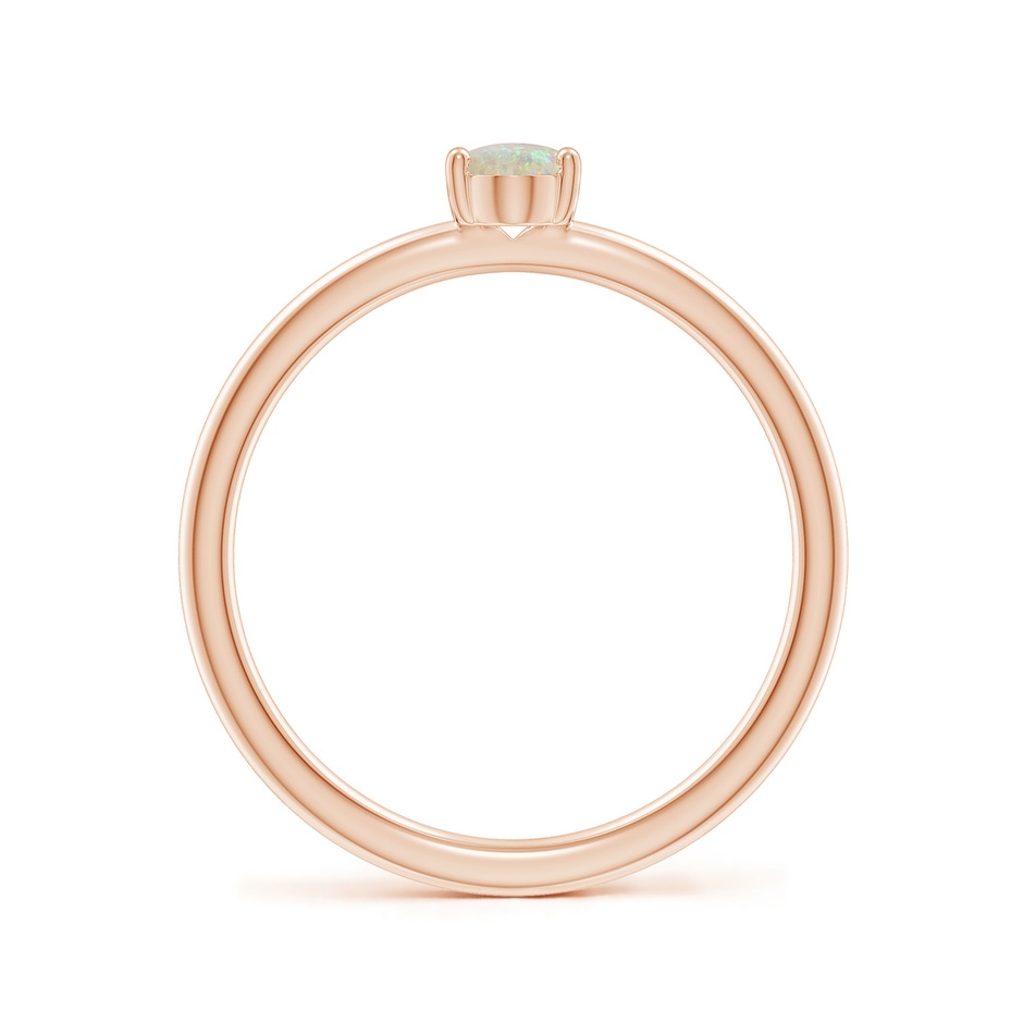 6x4mm AAA Classic Solitaire Oval Opal Promise Ring in Rose Gold side 199