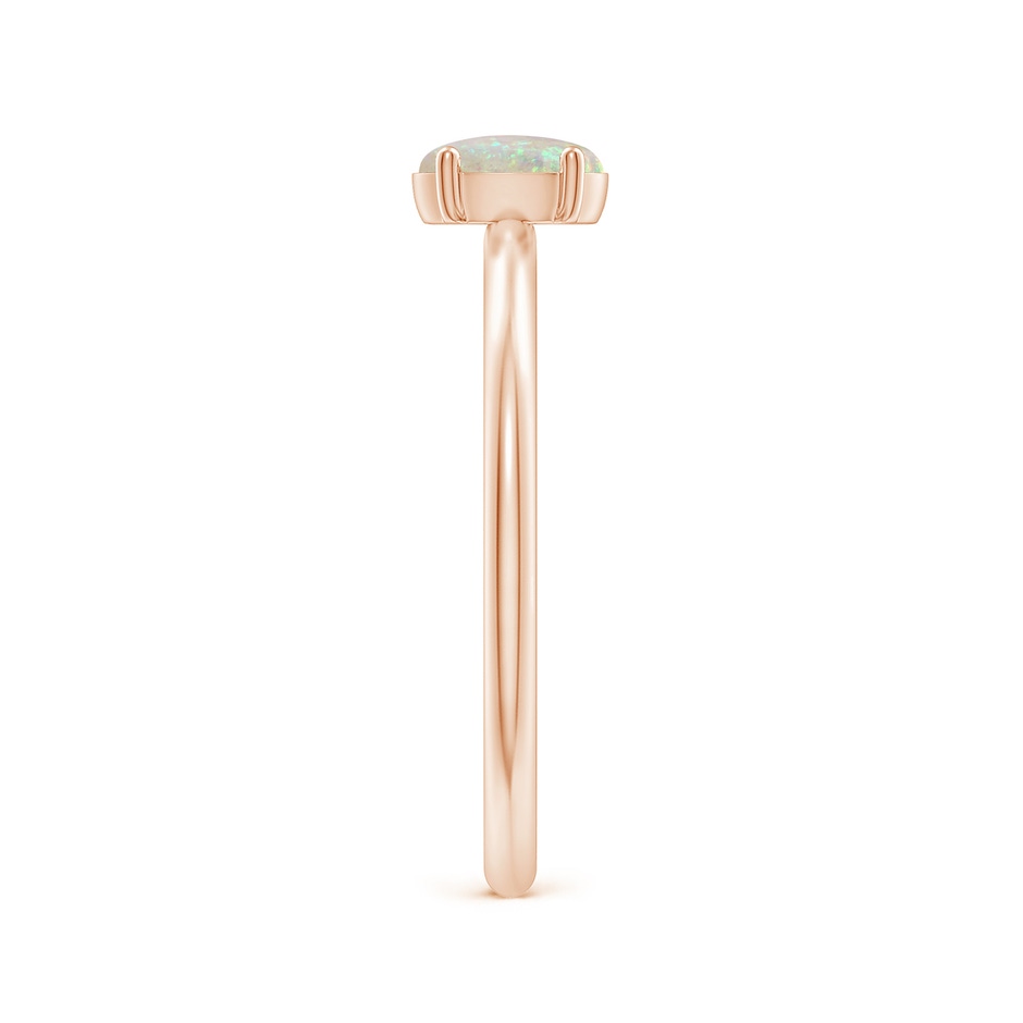 6x4mm AAA Classic Solitaire Oval Opal Promise Ring in Rose Gold side 299