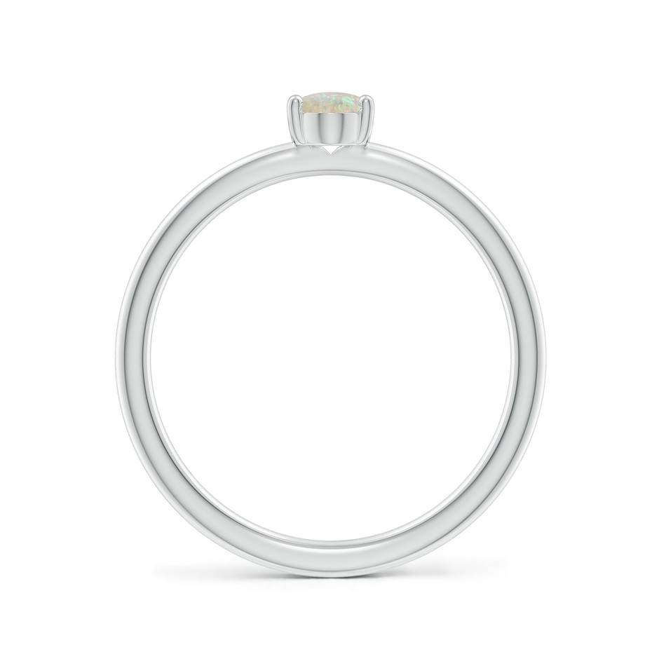6x4mm AAA Classic Solitaire Oval Opal Promise Ring in White Gold side 199