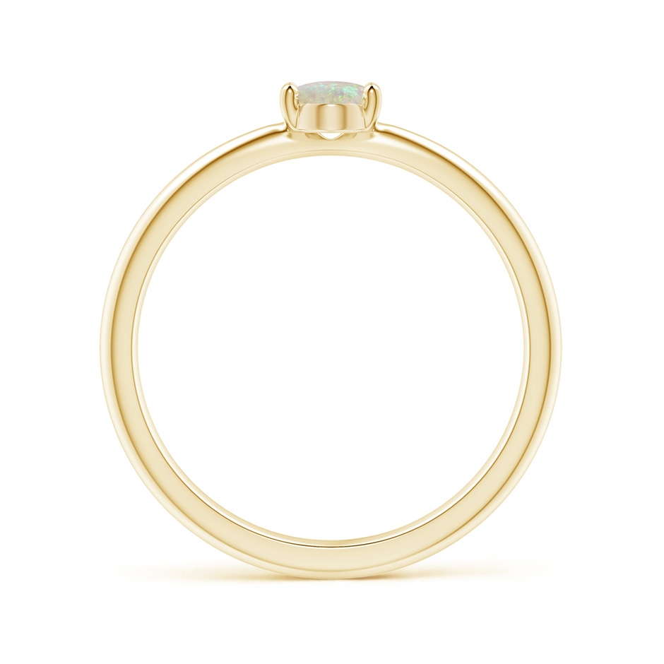 6x4mm AAA Classic Solitaire Oval Opal Promise Ring in Yellow Gold side-1