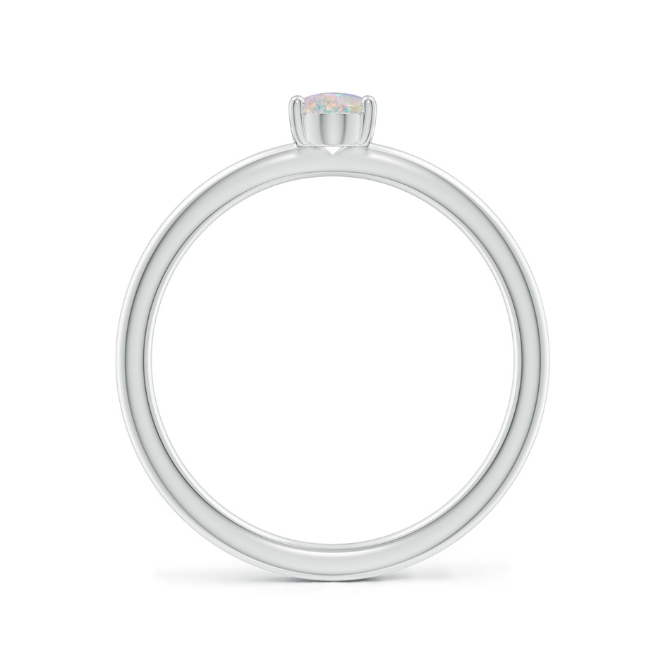 6x4mm AAAA Classic Solitaire Oval Opal Promise Ring in S999 Silver side 199