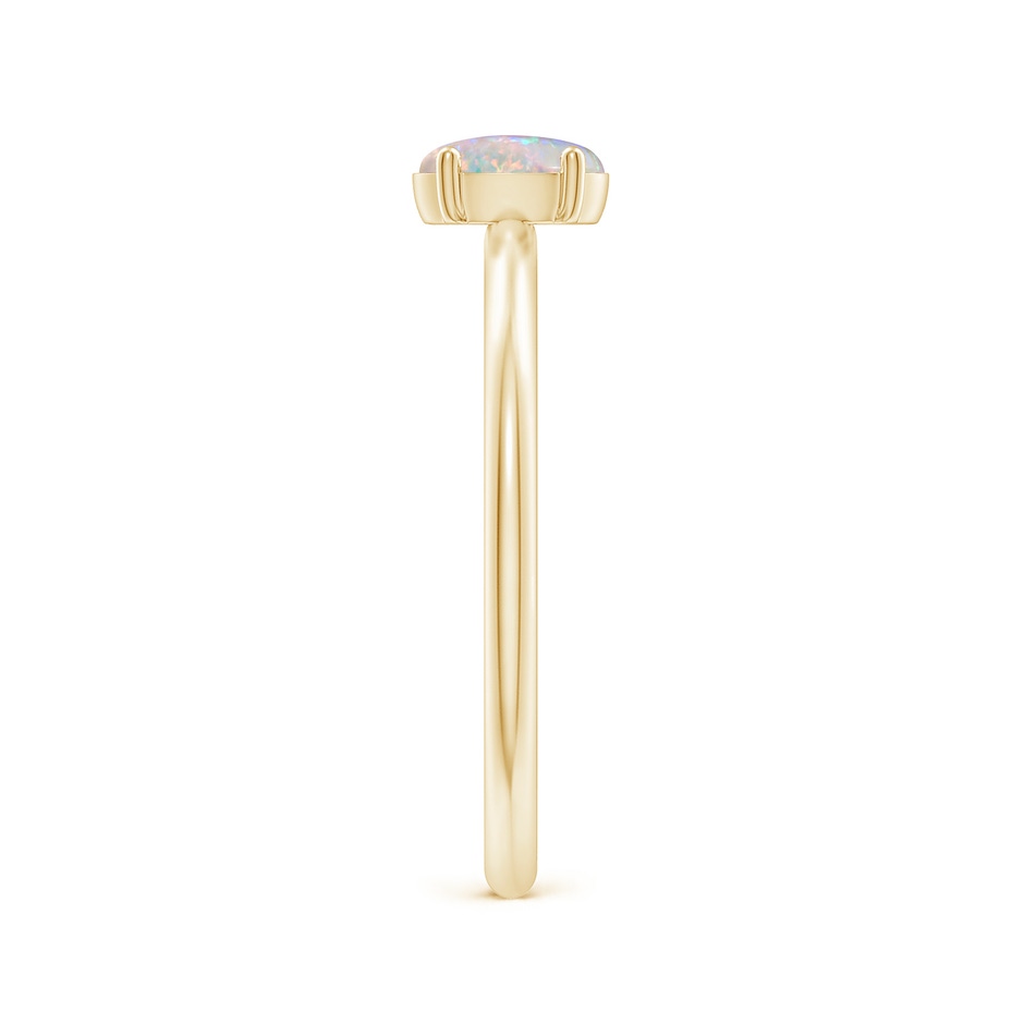 6x4mm AAAA Classic Solitaire Oval Opal Promise Ring in Yellow Gold side 299