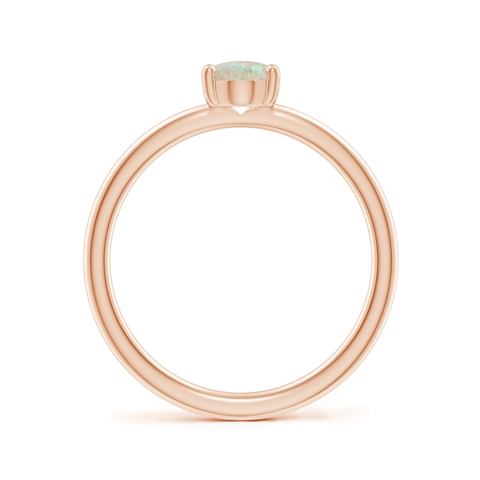 7x5mm AAA Classic Solitaire Oval Opal Promise Ring in 18K Rose Gold side 199