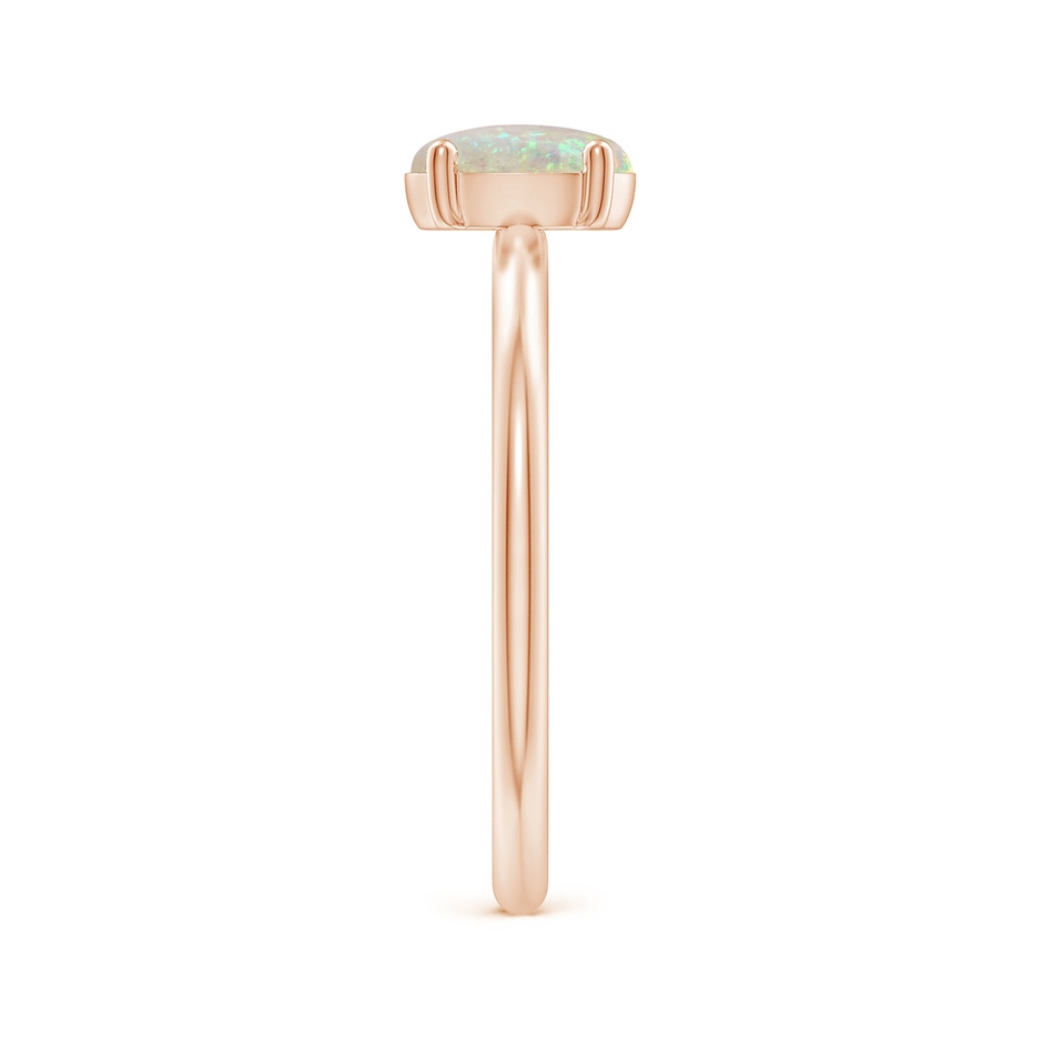 7x5mm AAA Classic Solitaire Oval Opal Promise Ring in 18K Rose Gold side 299