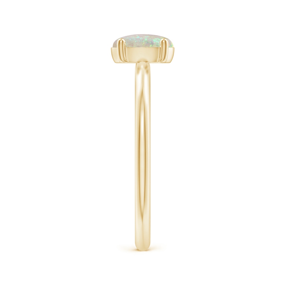 7x5mm AAA Classic Solitaire Oval Opal Promise Ring in Yellow Gold side 299