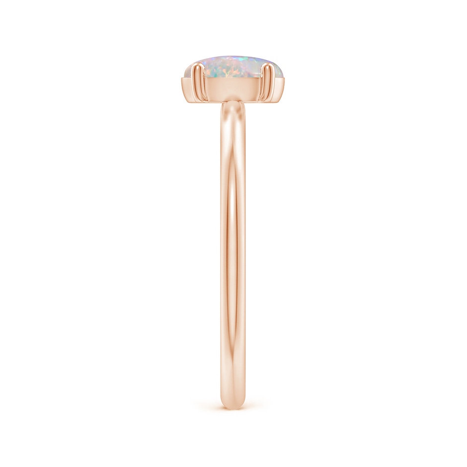 7x5mm AAAA Classic Solitaire Oval Opal Promise Ring in Rose Gold side 299