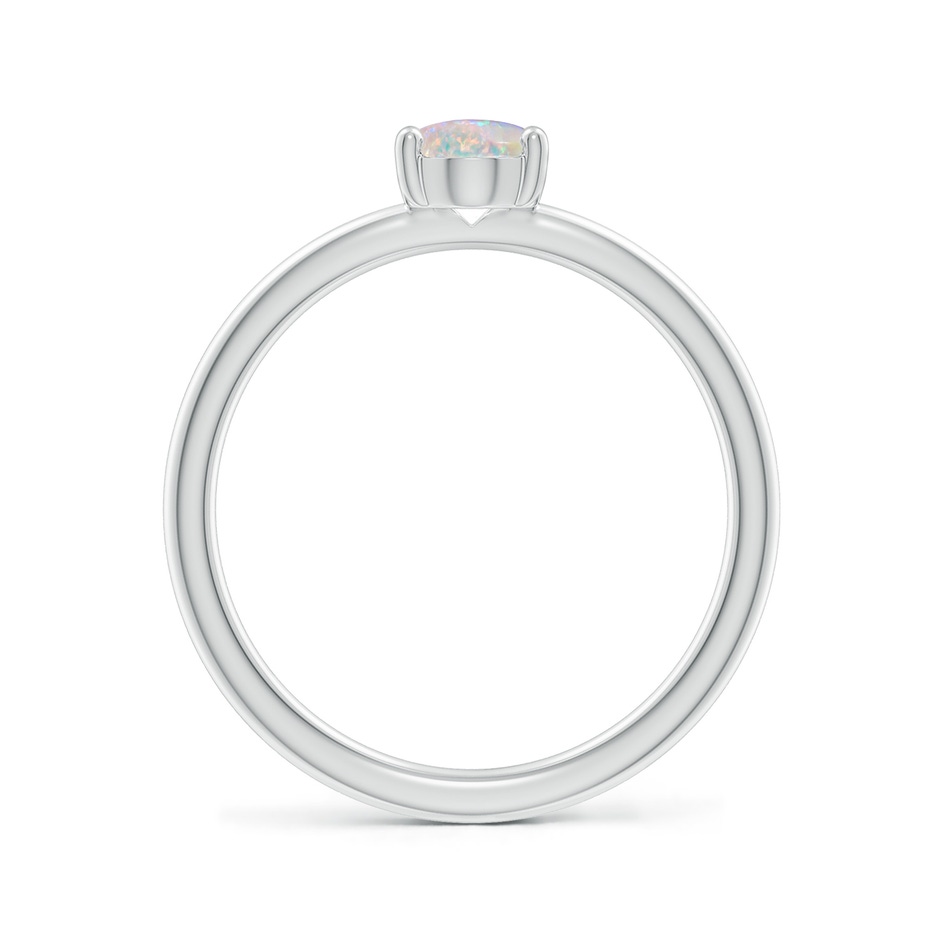 7x5mm AAAA Classic Solitaire Oval Opal Promise Ring in S999 Silver side 199