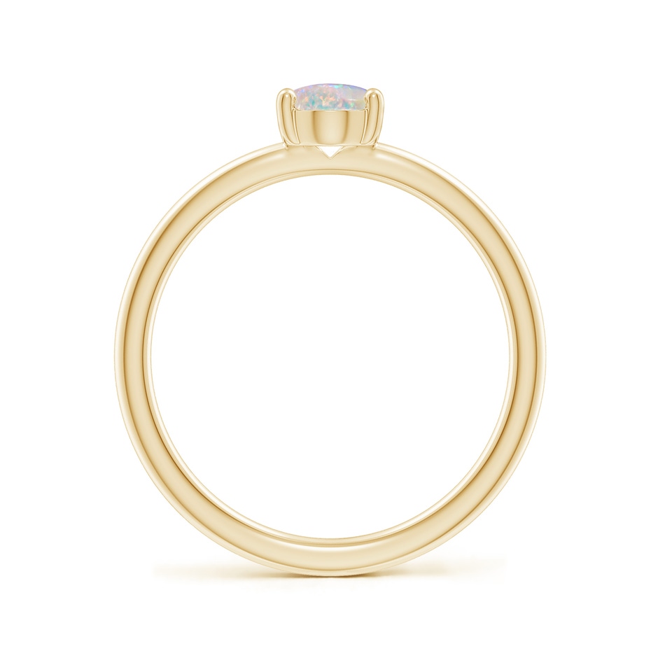 7x5mm AAAA Classic Solitaire Oval Opal Promise Ring in Yellow Gold side 199