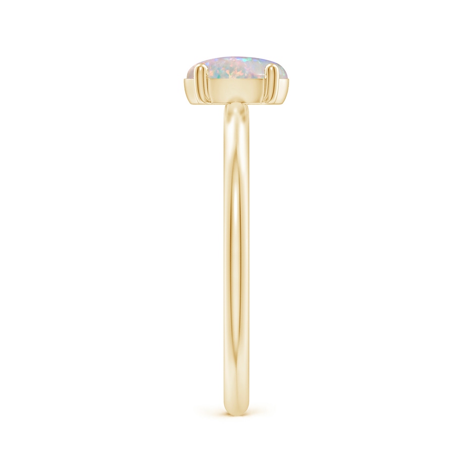 7x5mm AAAA Classic Solitaire Oval Opal Promise Ring in Yellow Gold side 299