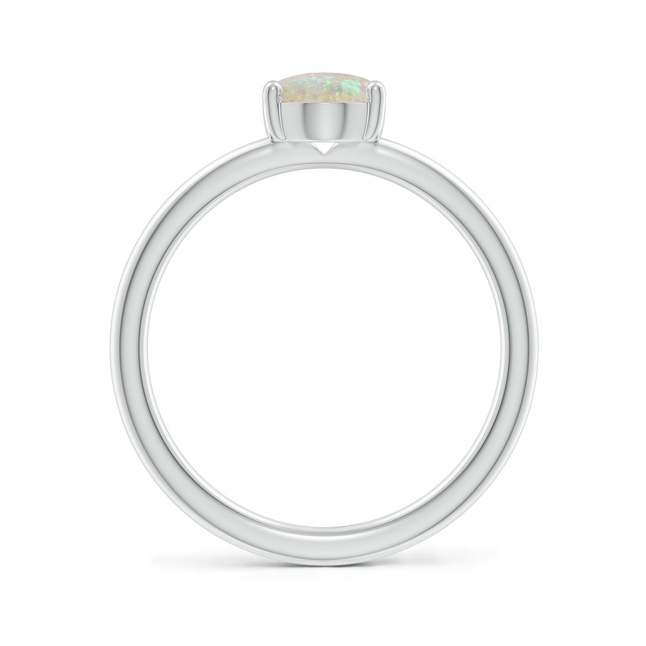 8x6mm AAA Classic Solitaire Oval Opal Promise Ring in P950 Platinum side 199