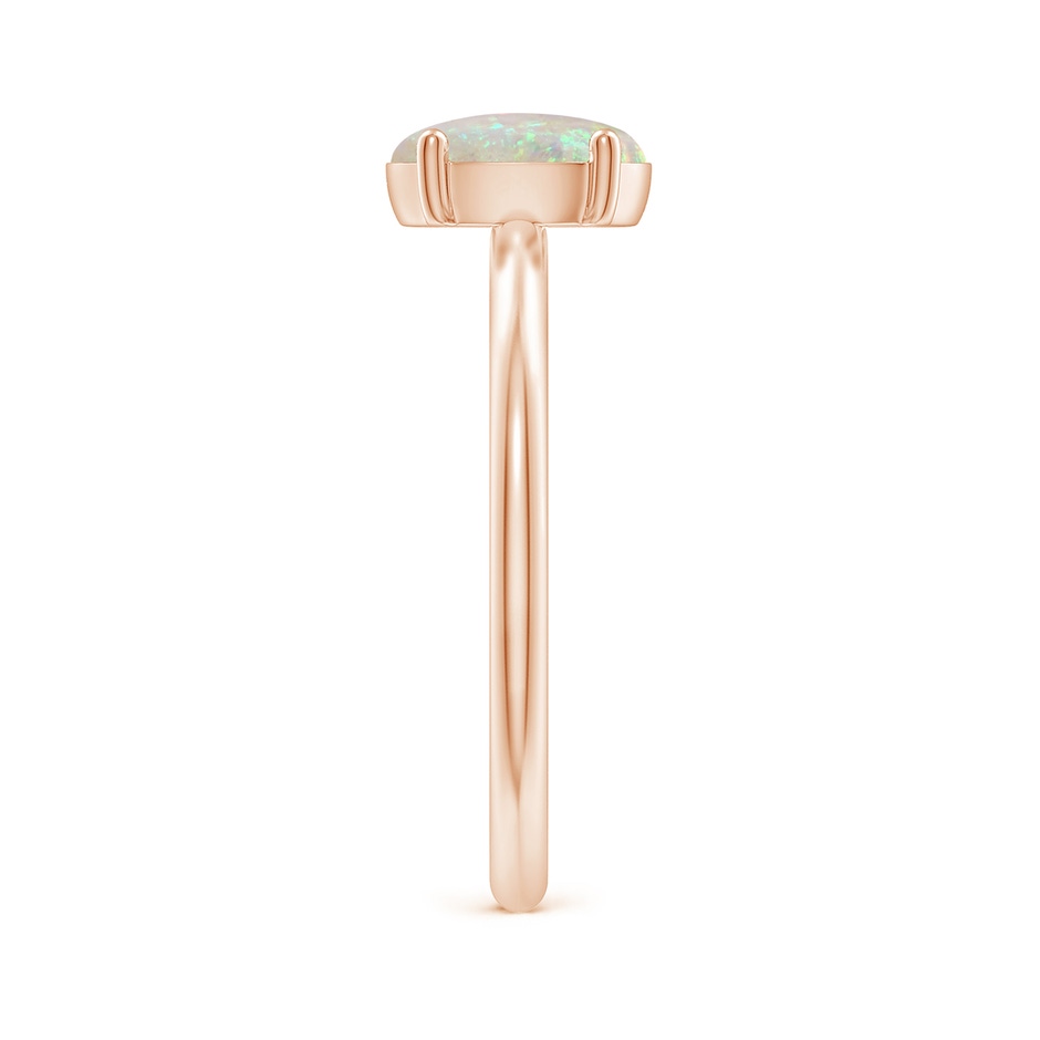 8x6mm AAA Classic Solitaire Oval Opal Promise Ring in Rose Gold side 299