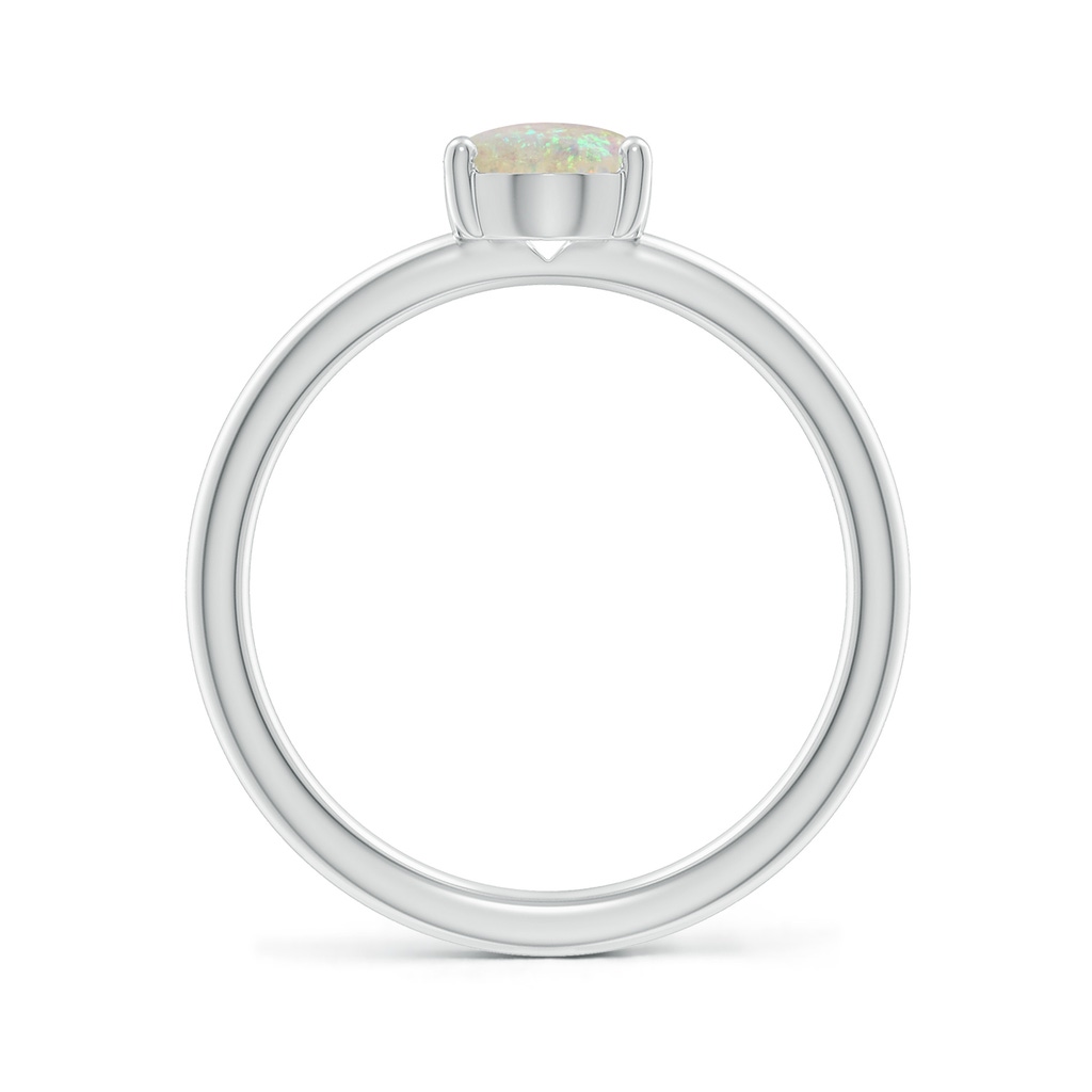 8x6mm AAA Classic Solitaire Oval Opal Promise Ring in S999 Silver - side 199