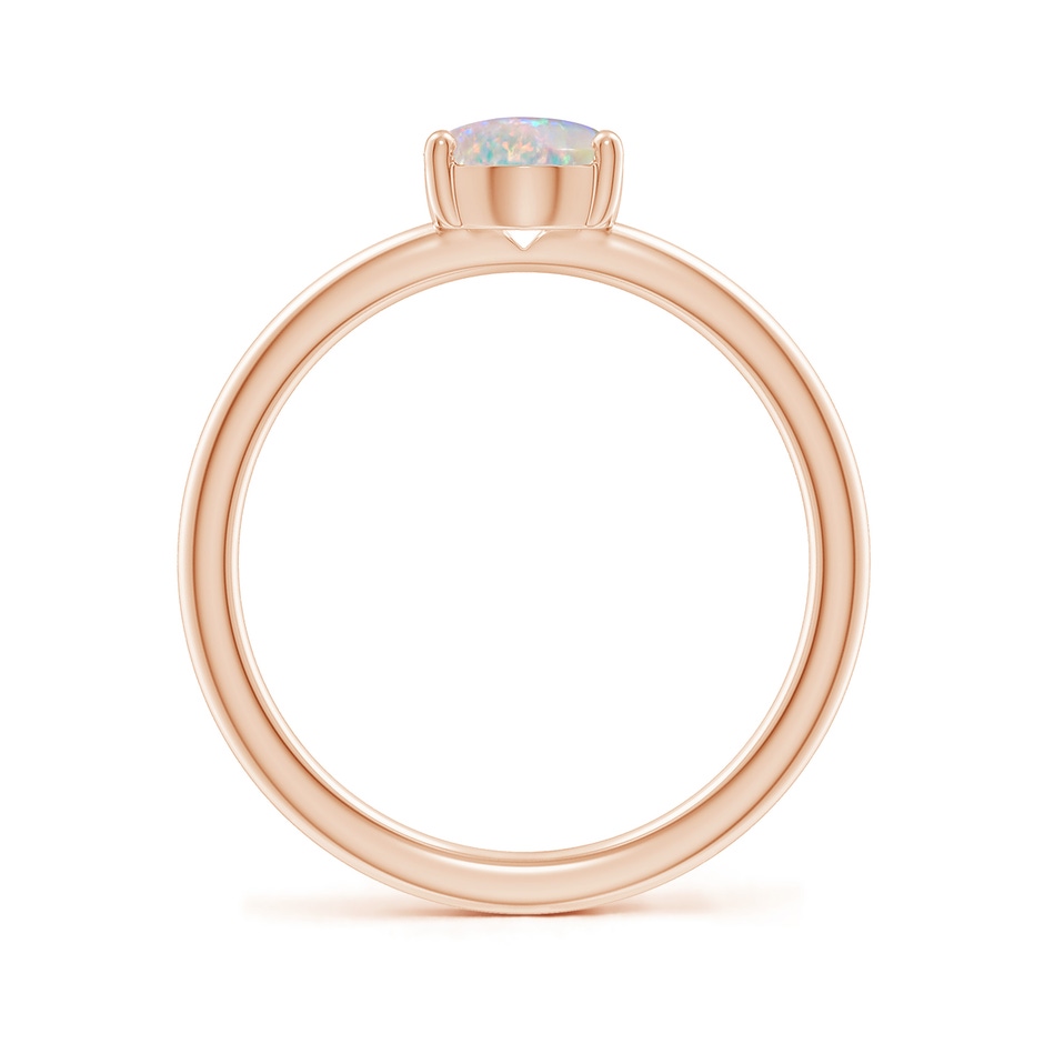 8x6mm AAAA Classic Solitaire Oval Opal Promise Ring in 18K Rose Gold side 199