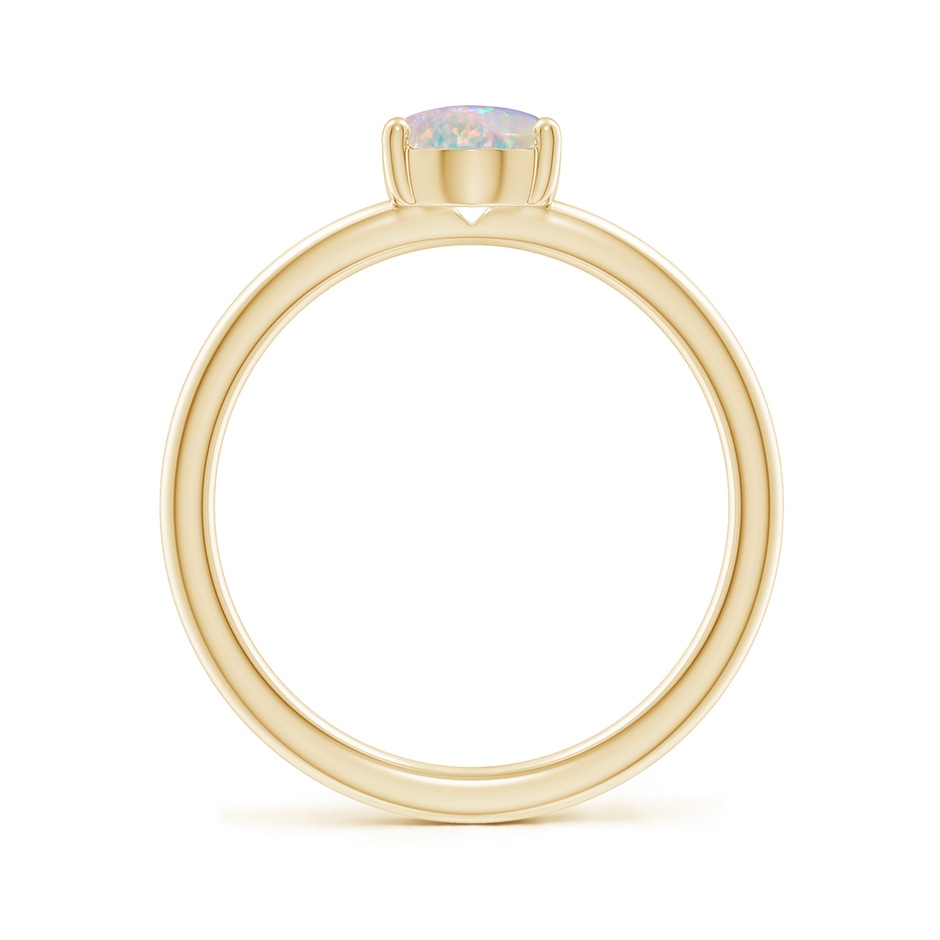 8x6mm AAAA Classic Solitaire Oval Opal Promise Ring in 18K Yellow Gold side 199